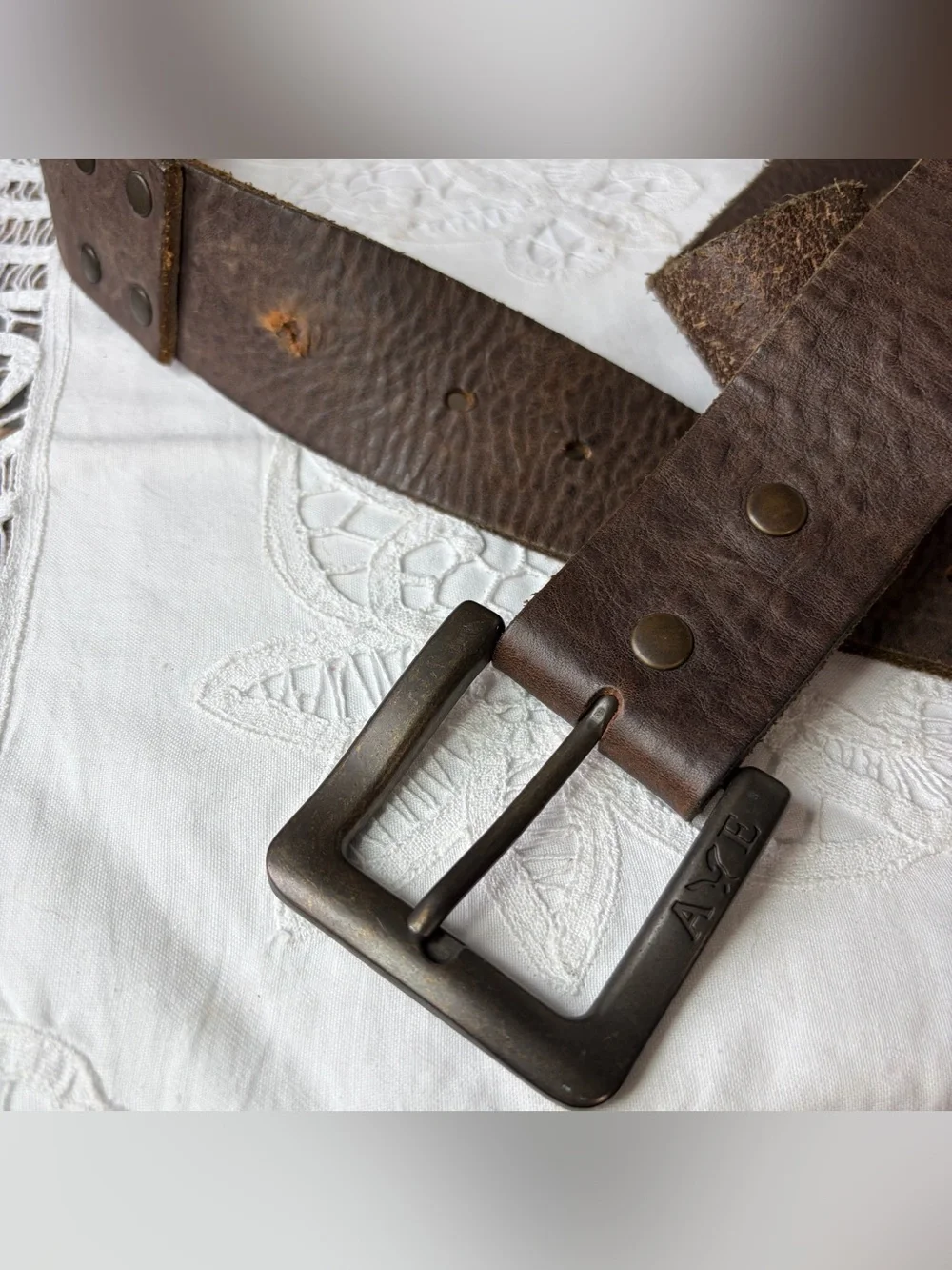 American Eagle Archive brown leather belt men’s XL 1990s